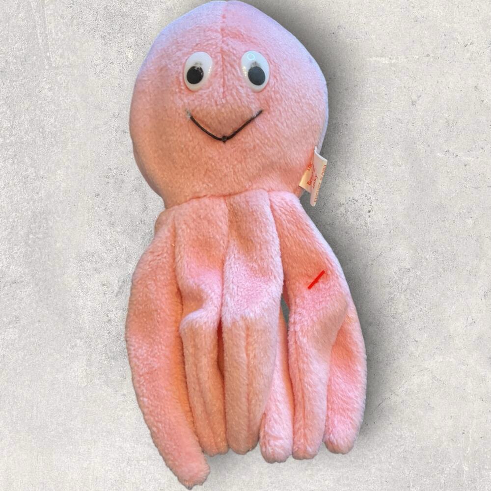 Ty Beanie Baby Inky Pink Octopus 4th Gen Hang & Tush Tags Style 4028